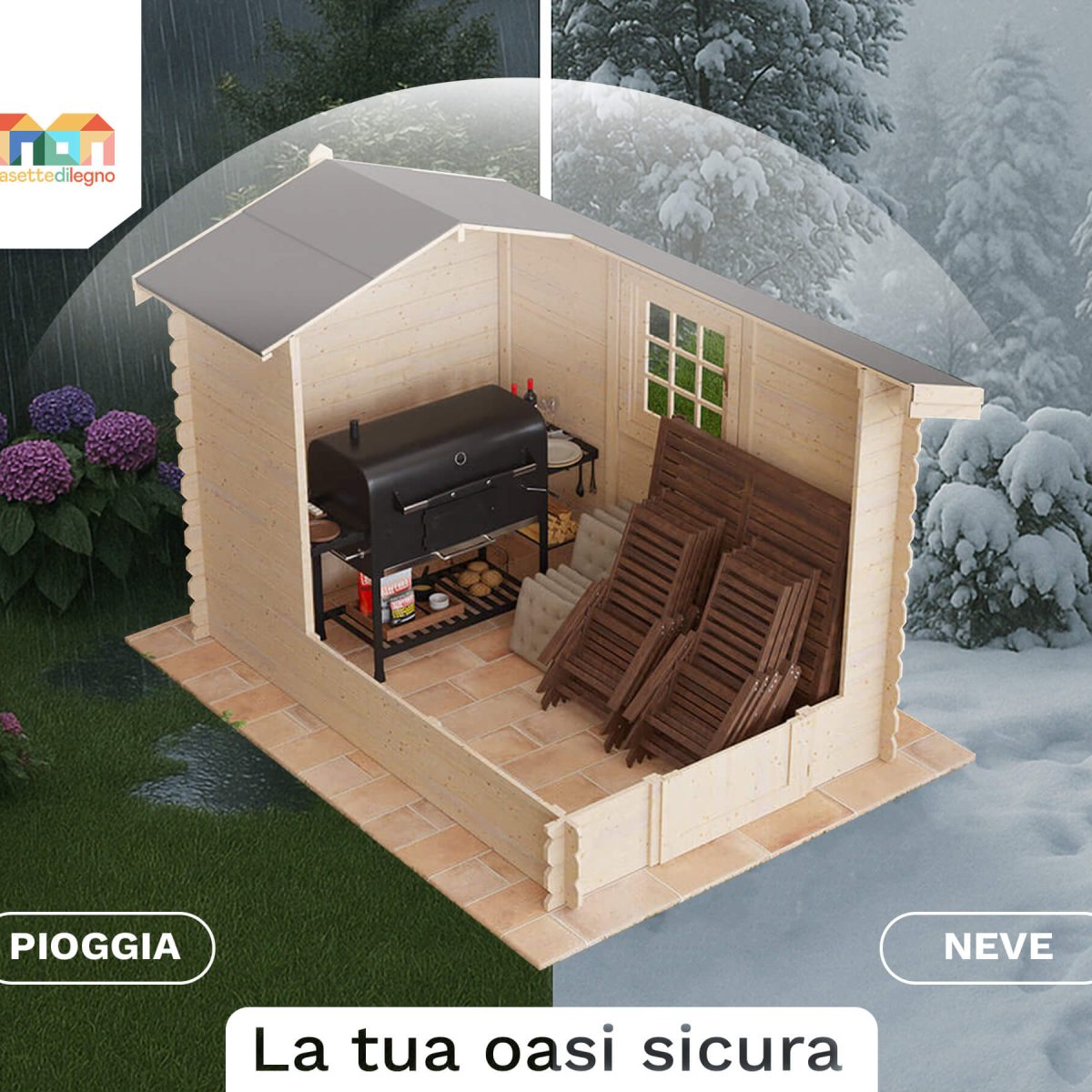 Come proteggere l’arredamento da giardino da pioggia e eventi atmosferici
