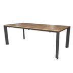 TAVOLO SACRAMENTO 215/280 X 100 ANTRACITE/ EFFETTO LEGNO