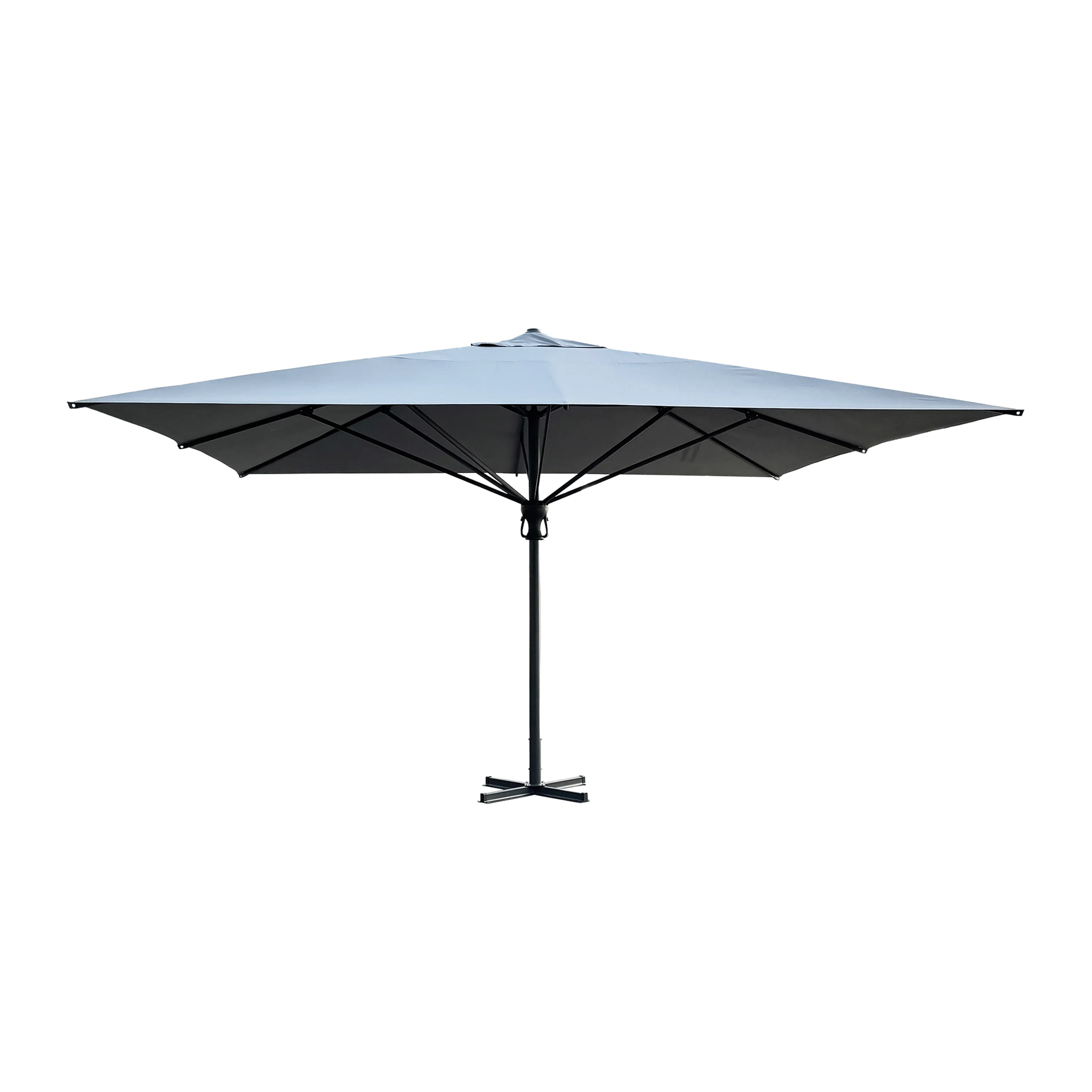 OMBRELLONE DENEB NERO P/C 4 X 4 TELO GRIGIO CHIARO