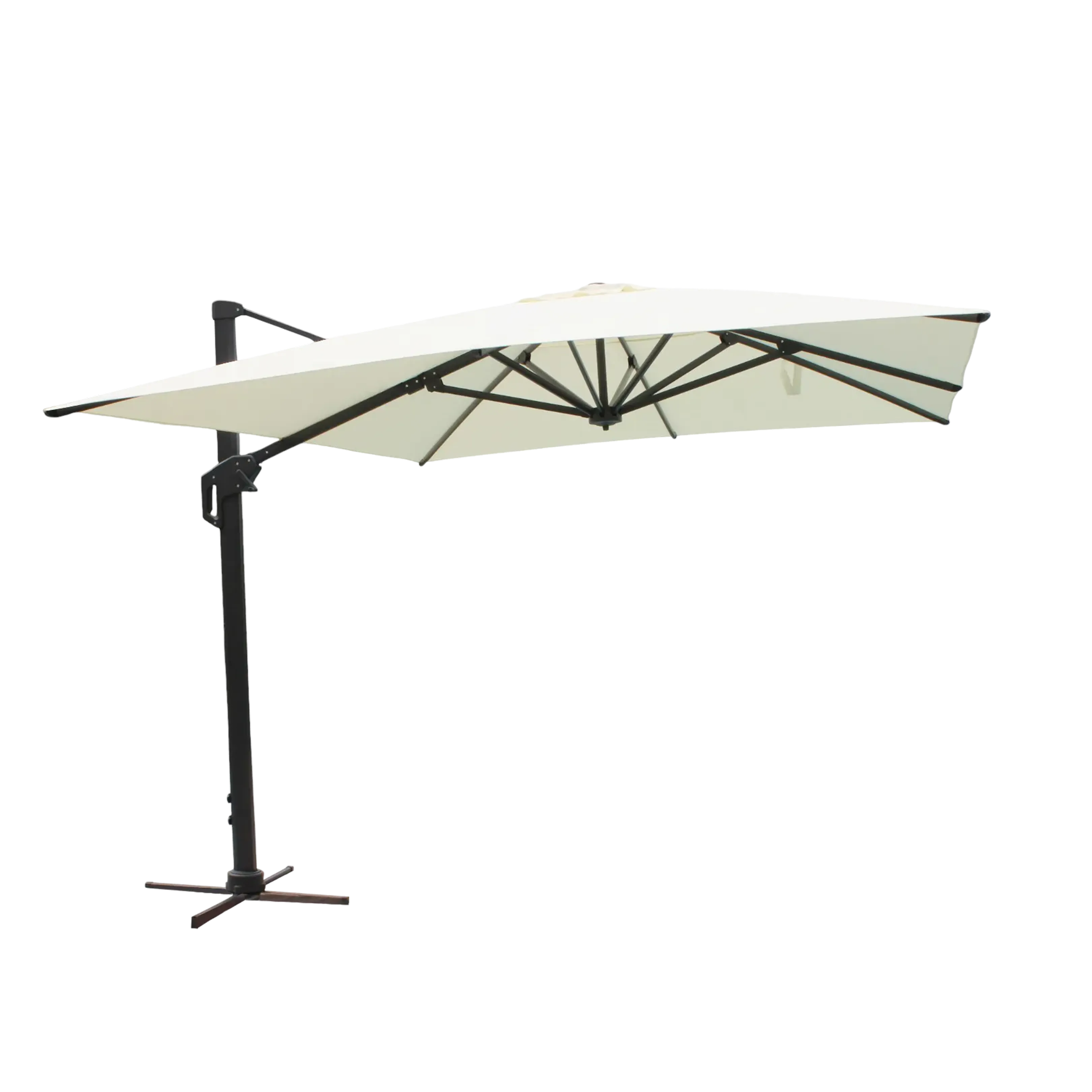OMBRELLONE STEPHENSON NERO P/L 4 X 4 TELO BEIGE