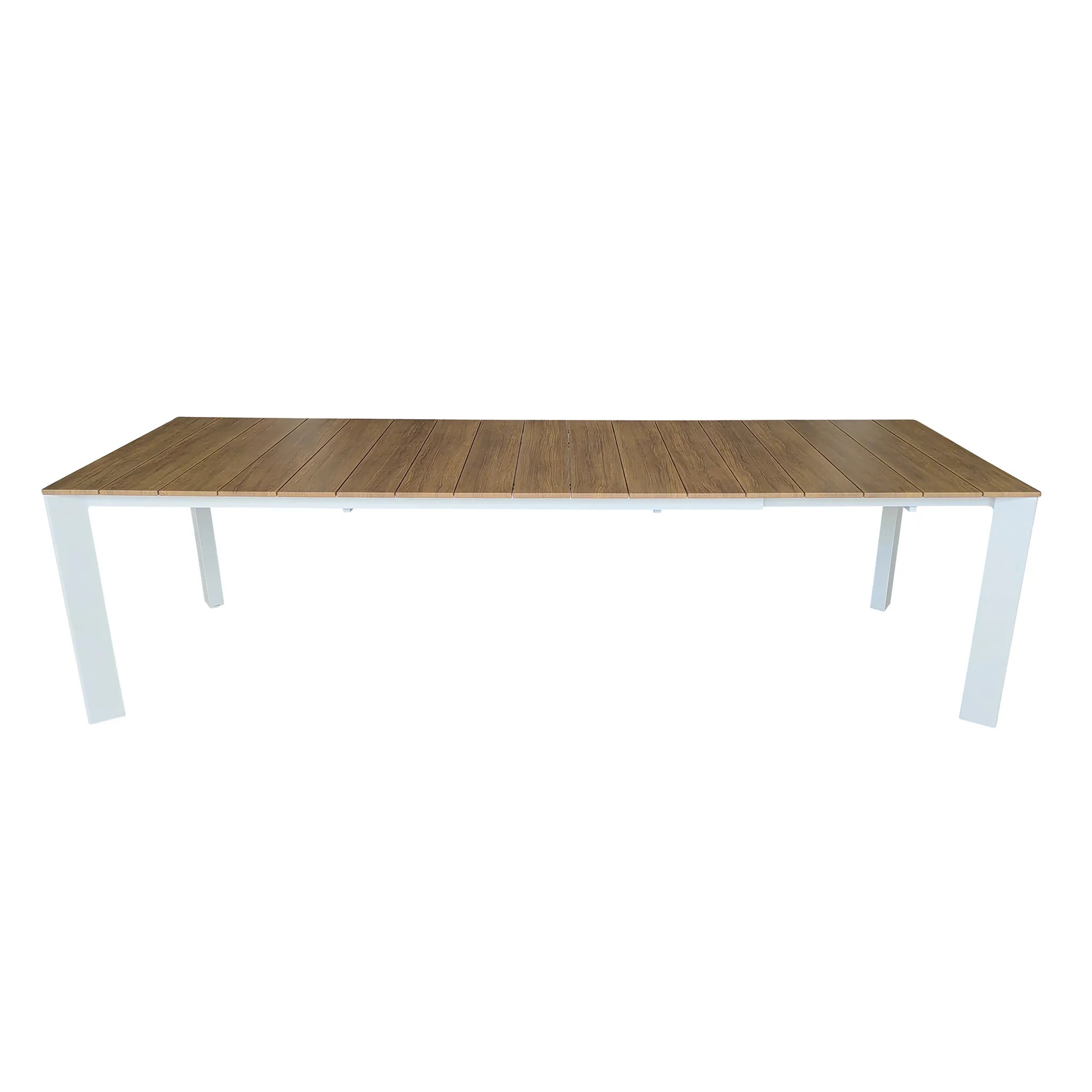 TAVOLO SACRAMENTO 215/280 X 100 BIANCO / EFFETTO LEGNO