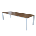 TAVOLO SACRAMENTO 215/280 X 100 BIANCO / EFFETTO LEGNO