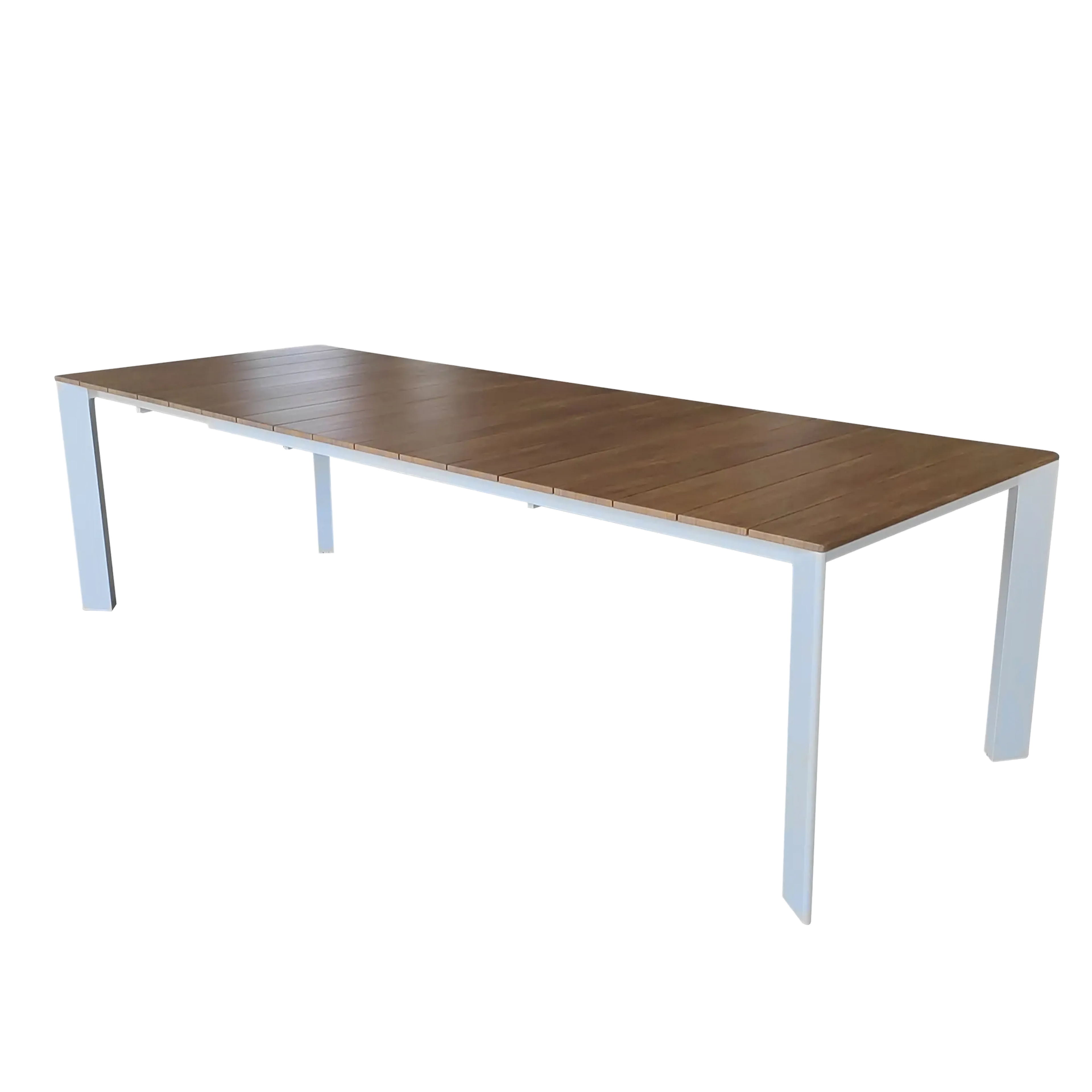 TAVOLO SACRAMENTO 215/280 X 100 BIANCO / EFFETTO LEGNO