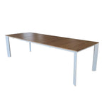 TAVOLO SACRAMENTO 215/280 X 100 BIANCO / EFFETTO LEGNO